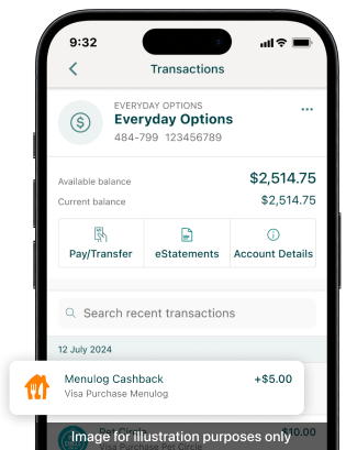 Suncorp Bank App Feel Good Reward screen