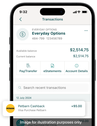 Suncorp Bank App Feel Good Reward screen