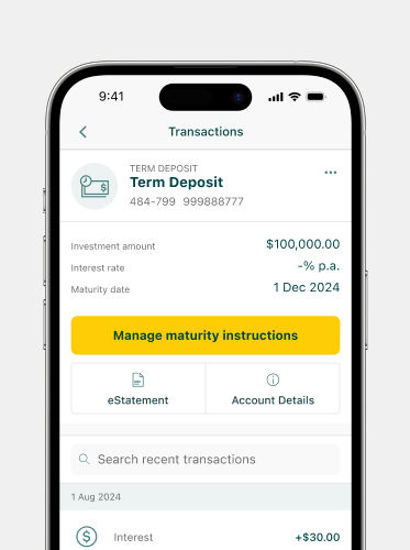 Suncorp Bank - Manage maturity instructions