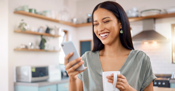 Woman using smartphone