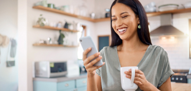 Woman using smartphone