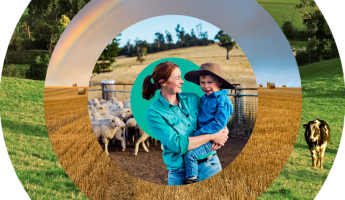 Agribusiness farmer with kid