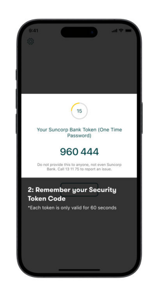 Suncorp Bank Secured App Daily Limits - Security Token Code