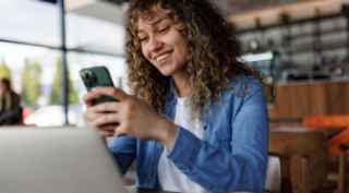 Lady on smartphone