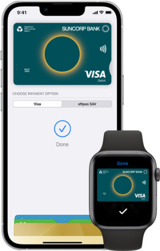 Suncorp Bank App Iphone Apple watch digital wallet screen