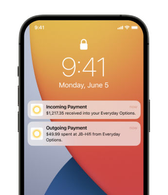 Suncorp Bank Secured App Notification screen