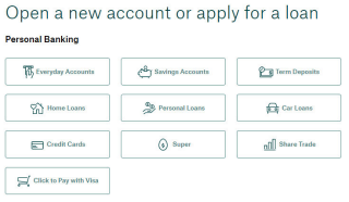 Suncorp Bank App open new accounts screen