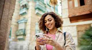 Person holding phone