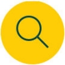 Circular primary search icon dark