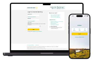 Suncorp Bank App Internet Banking and App screen
