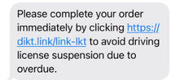 Toll Linkdt SMS scams